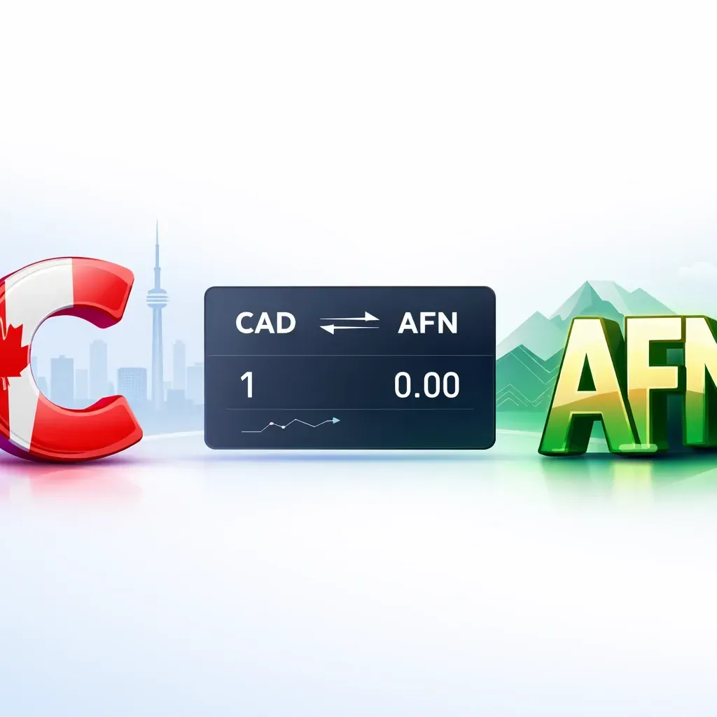 نحوه تبدیل دلار کانادا (CAD) به افغانی افغانستان (AFN)