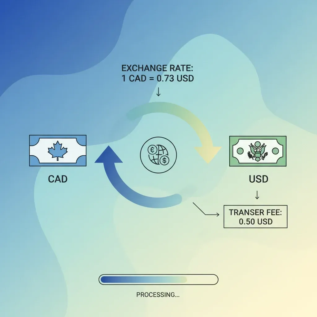 نحوه تبدیل دلار کانادا (CAD) به دلار آمریکا (USD)