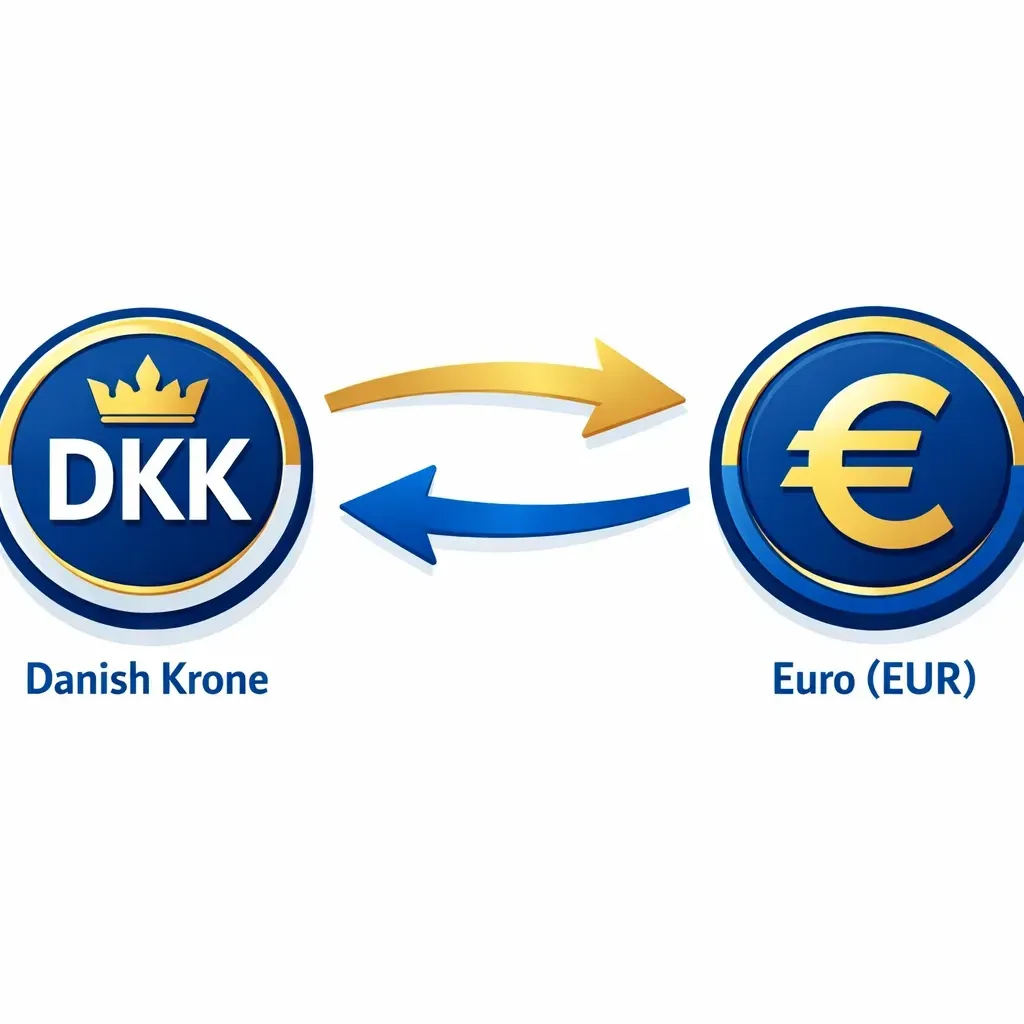 نحوه تبدیل کرون دانمارک (DKK) به یورو (€)