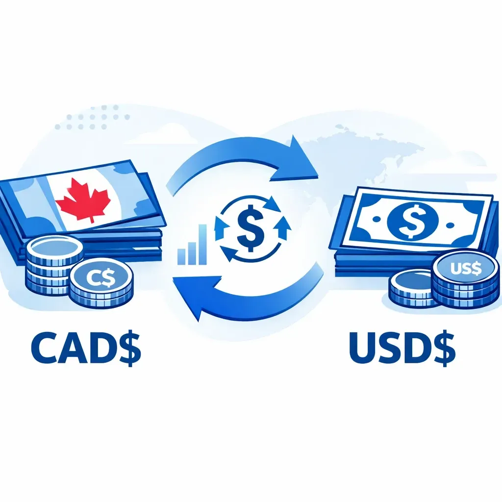تبدیل دلار کانادا (CAD) به دلار آمریکا (USD)